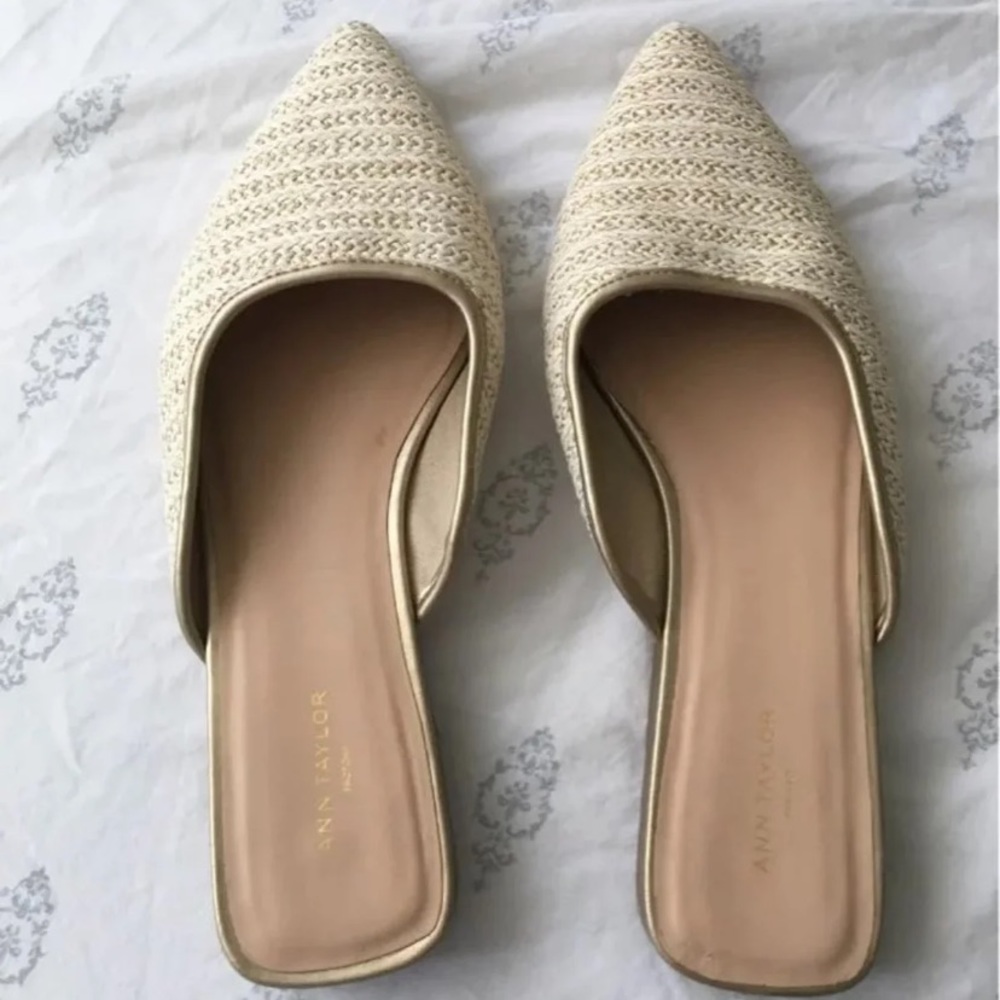 gold / beige mules from ann taylor